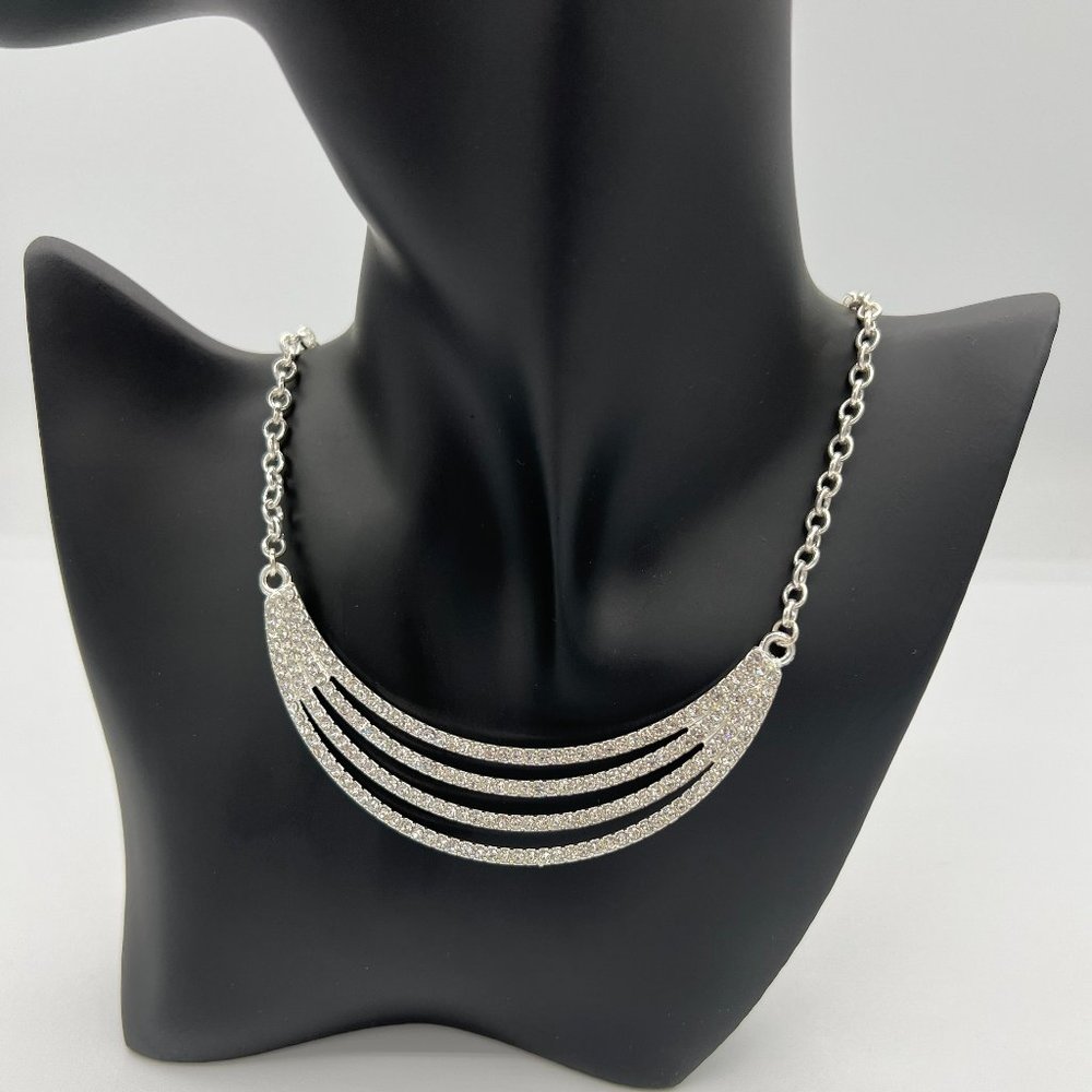 Swarovski Crystal Elements on a Silver toned Necklace